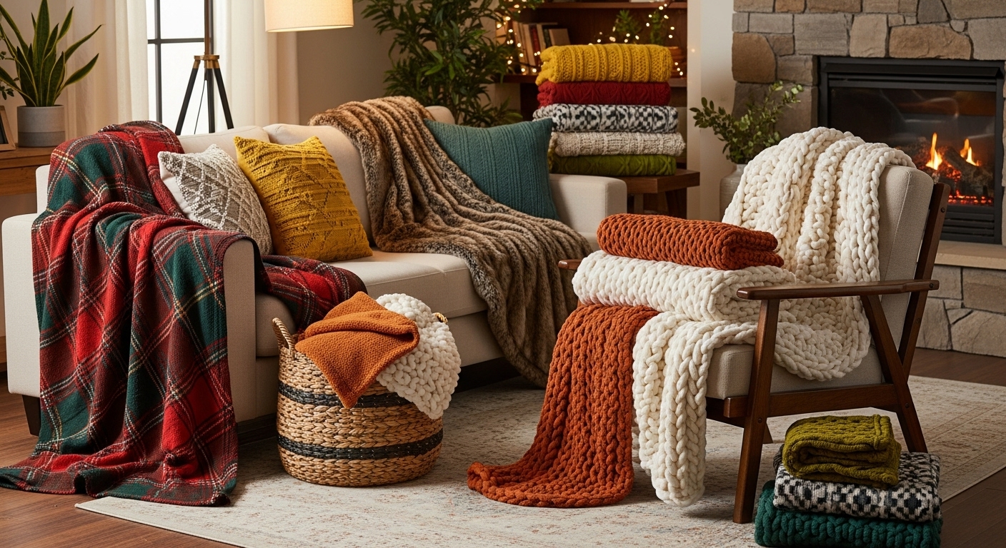 Top 5 Cozy Throw Blankets for the Living Room (Softness, Warmth, and Easy Care)